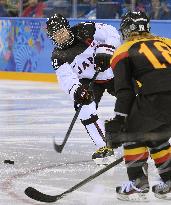 Japan's Osawa in women's ice hockey vs Germany