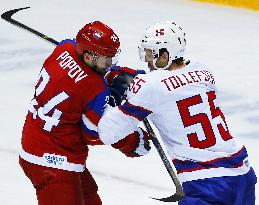 Russia vs Norway in men's ice hockey in Sochi