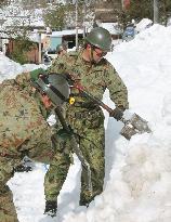 Heavy snow in Japan