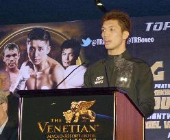 Olympic boxing champion Murata meets the press in Macao