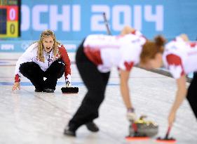 Canada vs Sweden in women's curling gold medal game