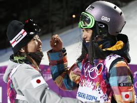 Japanese competitors in women's ski halfpipe