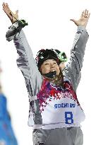 Japan's Onozuka wins bronze in women's ski halfpipe