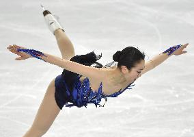 Japan's Asada in women's free skating in Sochi