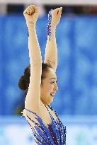 Japan's figure skater Asada responds to supporters at Sochi