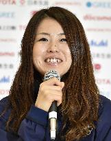 Japan's Onozuka meets press after winning halfpipe bronze