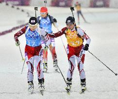 Japan competes in women's biathlon relay