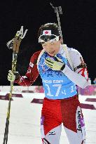 Japan competes in women's biathlon relay