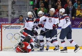 Canadian ice hockey player falls