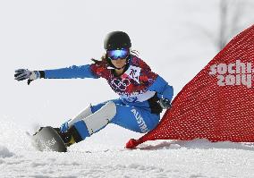 Austria's Dujmovits takes gold in women's snowboard slalom