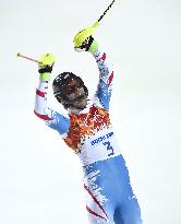 Austria's Matt wins gold in men's skiing slalom in Sochi