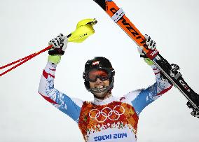 Austria's Matt wins gold in men's skiing slalom in Sochi
