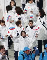 Japan delegation head Hashimoto at Sochi closing ceremony