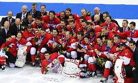 Canada wins gold medal in men's ice hockey