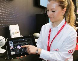 Fujitsu's tablet with screen that conveys touching feel