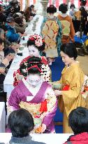 Plum blossom festival at Kyoto shrine