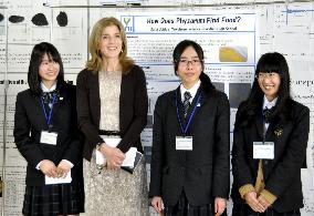 U.S. envoy Kennedy visits Yokohama science high school