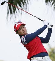 Uehara of Japan tees off at HSBC Women's Champions