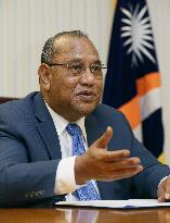 Marshall Islands president speaks with Kyodo News