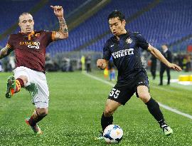 Inter Milan's Nagatomo in action against Roma