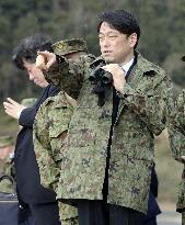 Defense minister visits base