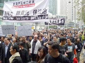 H.K. protest over violence against press