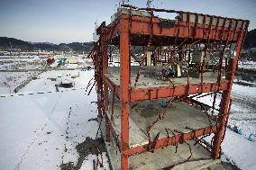 Disaster-hit building in Minamisanriku, Japan