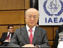 IAEA chief Amano attends board meeting