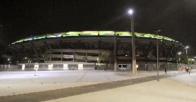 Maracana Stadium illuminated 100 days before FIFA World Cup