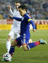 Japan defender Nagatomo in action in friendly vs. NZ