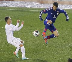 Japan defender Sakai in action in friendly vs. NZ