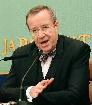 Estonian president speaks at Japan National Press Club