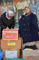Relief goods given to Syrian refugees from quake-hit Japanese