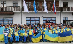 Ukraine Paralympics squad arrives at Sochi athletes' village