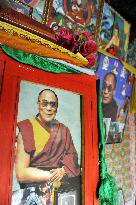 Photo of Dalai Lama at Tibetan temple