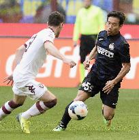 Japan's Nagatomo competes in Serie A match