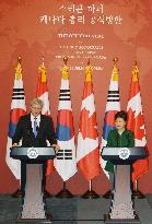 Canadian PM in S. Korea
