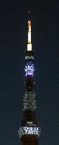 Tokyo Tower lighted to commemorate 2011 disaster victims