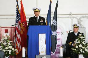 Japan quake memorial ceremony on U.S. aircraft carrier