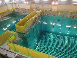 Tomari nuclear plant spent fuel pool shown to press