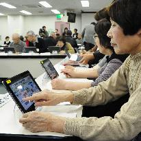 Sharp tests new tablet service to help elderly manage health