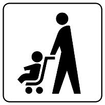 Japan unveils sign for priority places for baby strollers
