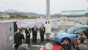 Photovoltaic plant, EV-based power supply during disaster