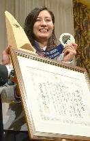 Sochi medalist Takeuchi honored in Hokkaido hometown