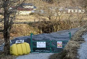 Temporary storage area for radioactive waste in Fukushima