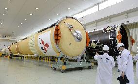 Main body of H-2A rocket unveiled ahead of launch in May