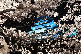 Osaka Castle shining blue on World Autism Awareness Day