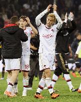 Honda acknowledges fans after Milan victory against Genoa