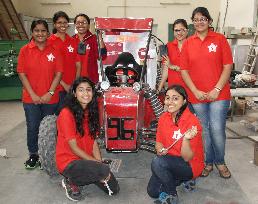 Women build off-road vehicle at university in India