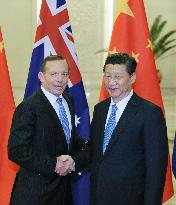 China's Xi, Australia's Abbott meet in Beijing